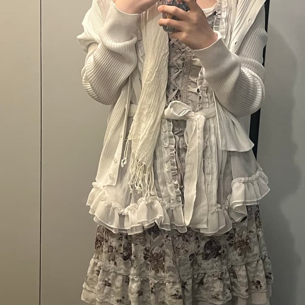 엑시즈팜 원피스+ 리즈리사 베스트가디건 포함 총4set