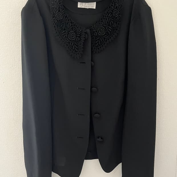 Black Lace Collar Jacket