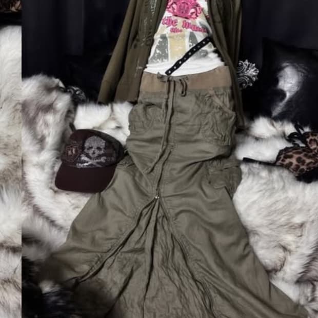 고아 GOA 스커트 카키 