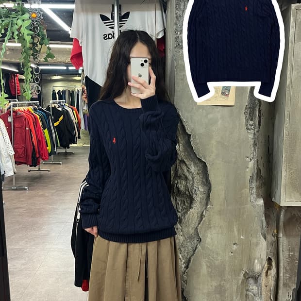 폴로 랄프로렌 니트 네이비 M #csz1766