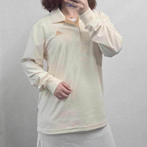 [프립]95/아디다스 카라긴팔티 크림 아이보리