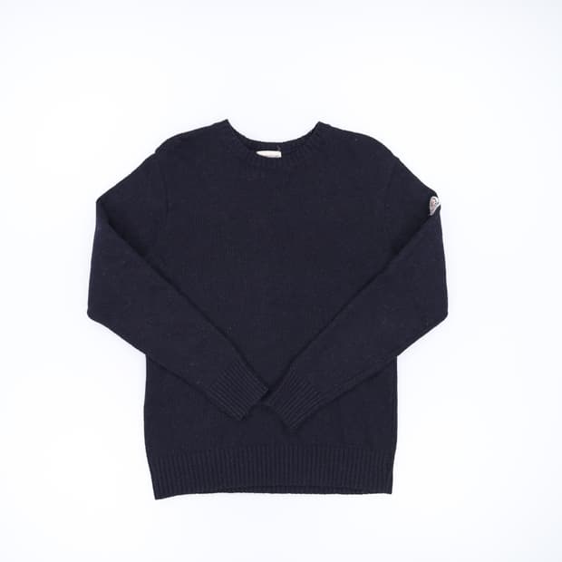 [실측확인] 고급 크루넥 패치 니트 스웨터 0106J