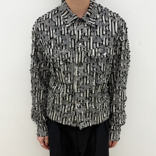 마수 자카드 스타 자켓