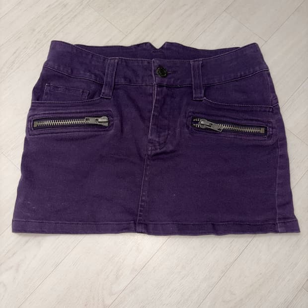 일본 빈티지 퍼플 미니스커트