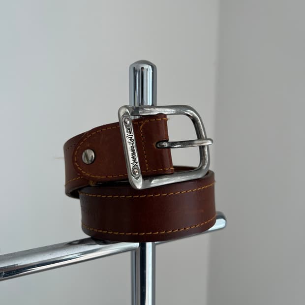 NUMBER (N)ine brown leather belt