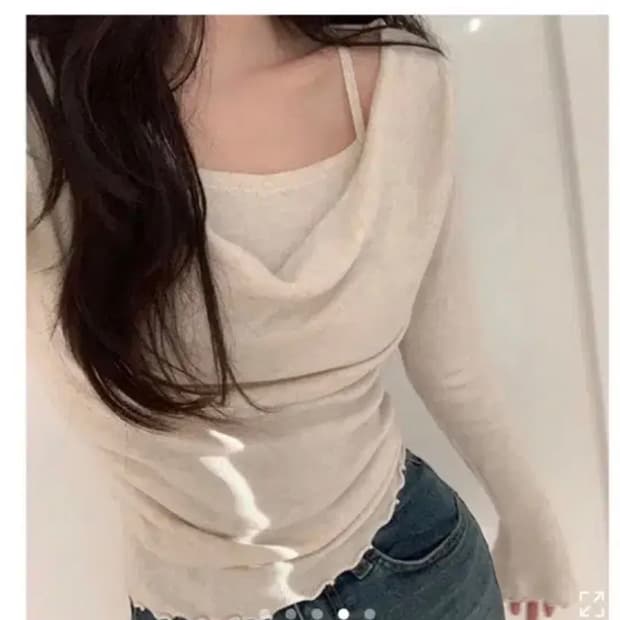 able 영앤리치 홀터 앤 드레이프 티셔츠