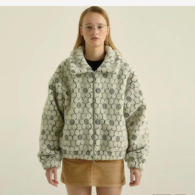 펀프롬펀 플라워 플리스 자켓 후리스 점퍼