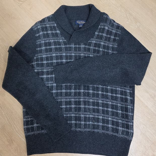 브룩스브라더스 색슨울 숄카라 스웨터 니트 M