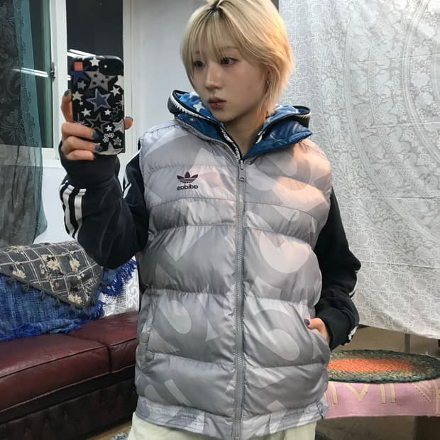 아디다스 리버시블 유로파 패딩조끼 