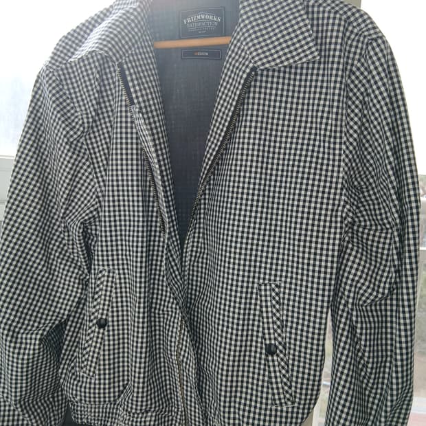 프리즘윅스 gingham체크 블루종 자켓 [M]