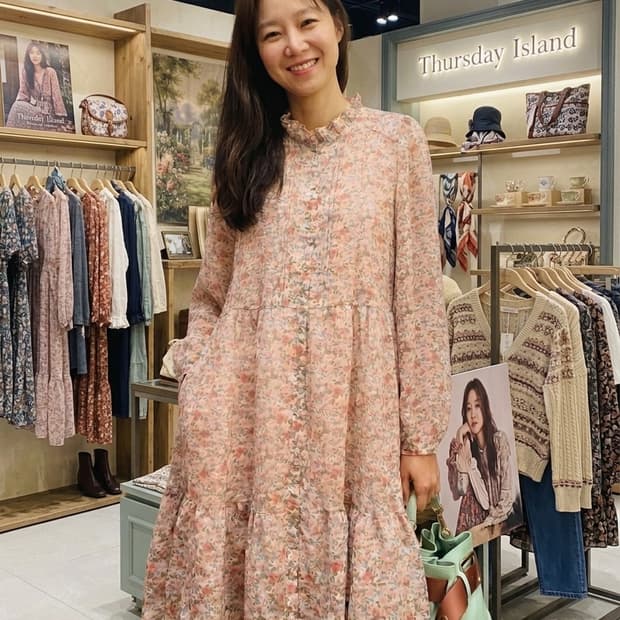 써스데이 아이랜드 데이지 프릴 원피스