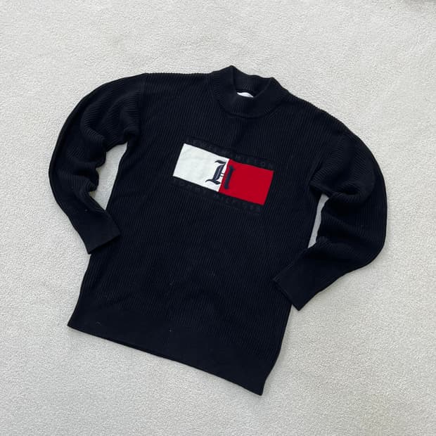 M 타미힐피거 빅로고 니트 스웨터 0401M