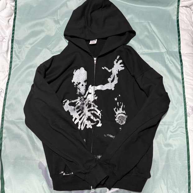 라브로스 스컬 후드집업 