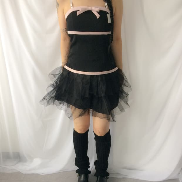 ribbon point sleeveless