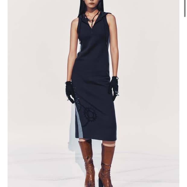 Puree 퓨레 후디 져지 원피스 