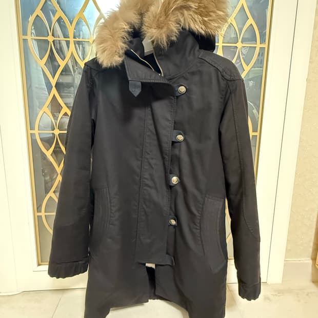 츠모리치사토 양털 퍼 후드코트(내피O)