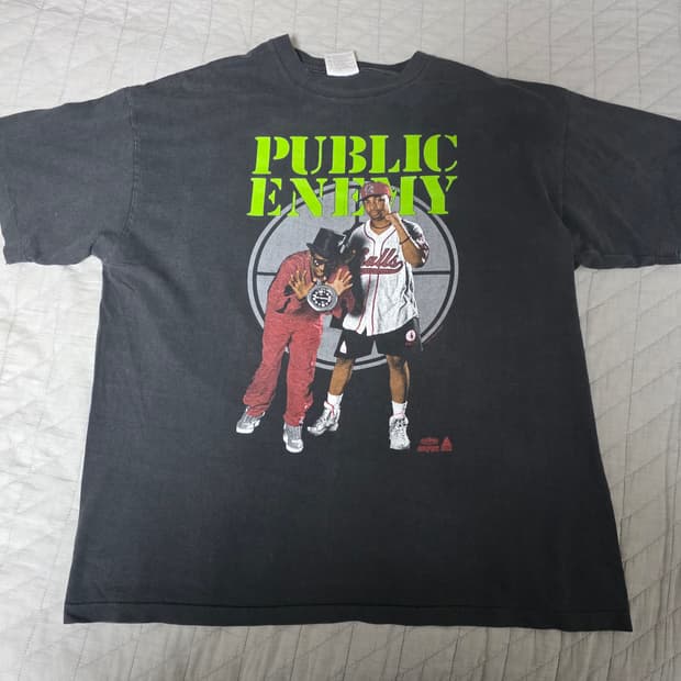 [XL] 90s 퍼블릭 애너미 91 빈티지 밴드티 랩티