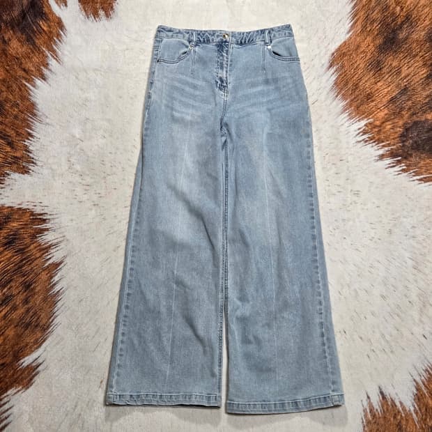 빈티지 연청 와이드 데님 팬츠