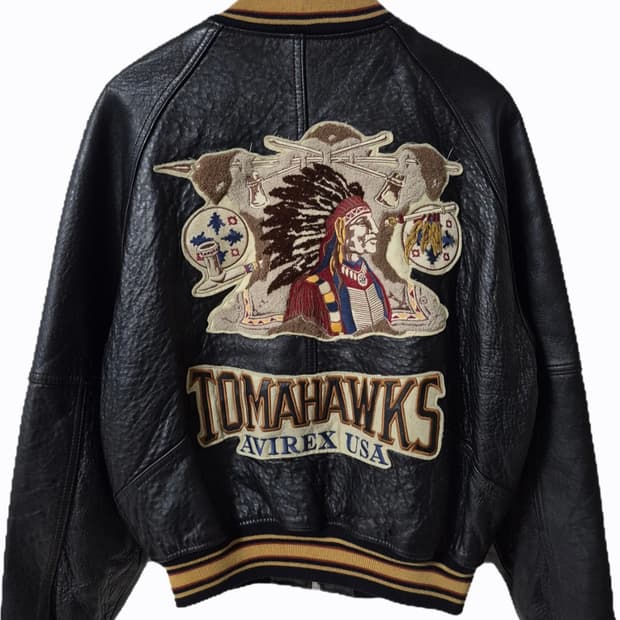 (M) 아비렉스 avirex 토마호크 레더 봄버자켓 가죽자켓