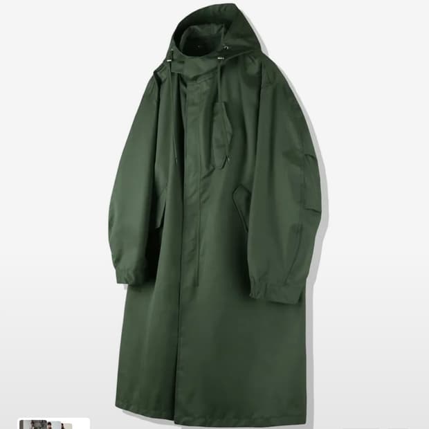 케이엔드 KND M-51 피쉬테일 오버사이즈 코트 올리브카키