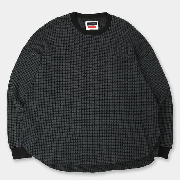 MAISON SPECIAL Waffle Knit Crewneck
