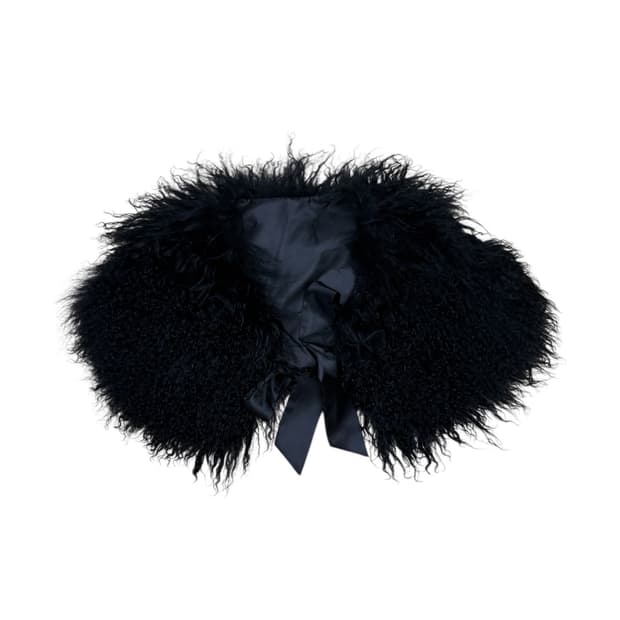 fur neck cape