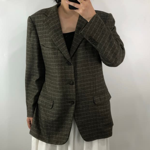 에르메네질도 제냐 실크 캐시미어 혼방 자켓