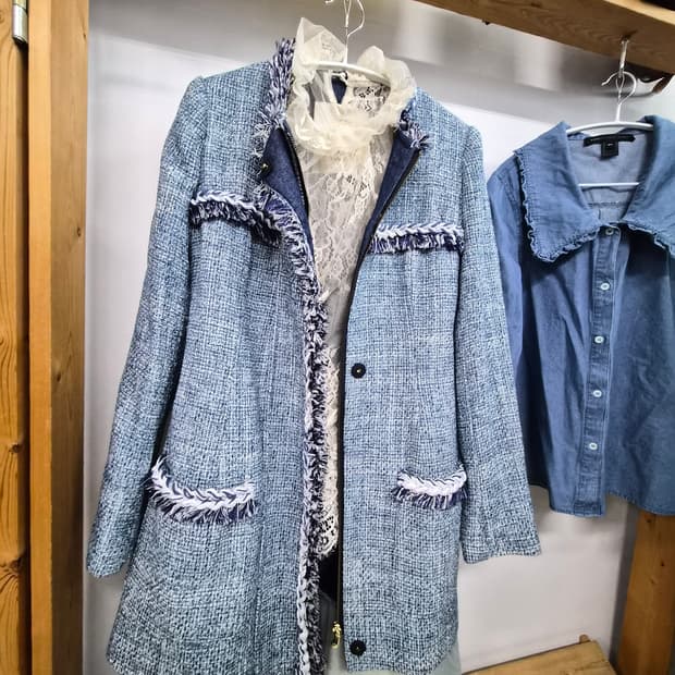 love paris 트위드 롱자켓