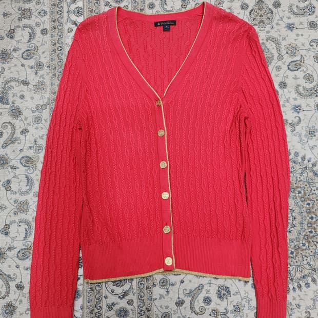 브룩스브라더스 금장단추 가디건 M (55까지)