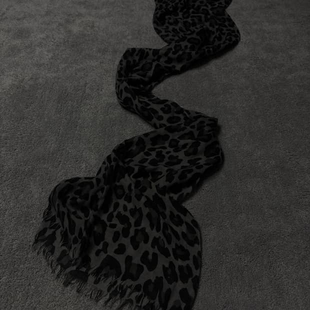 Vintage vkei punk mood leopard scarf