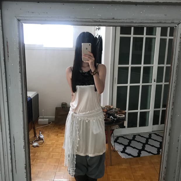 vintage lace slip one-piece