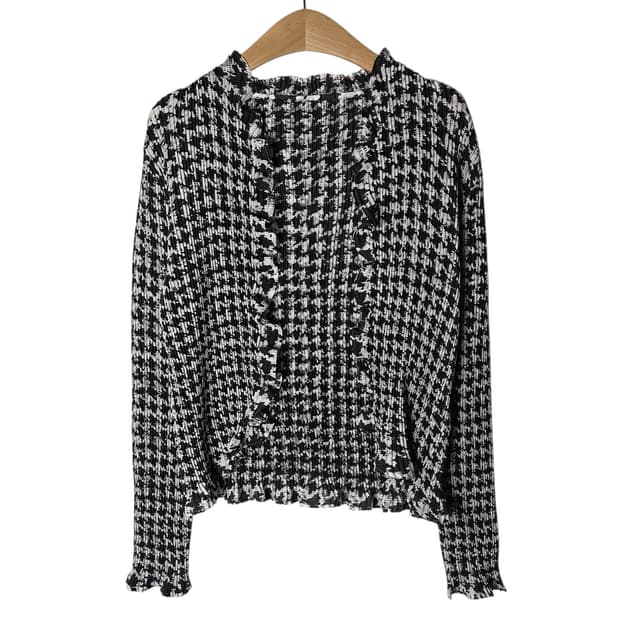 [Specchio] 스피치오 프릴 플리츠 가디건