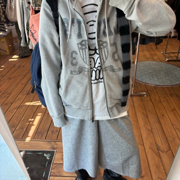 리바이스 그레이 후드집업