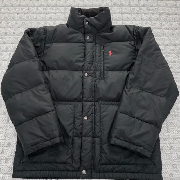 폴로 랄프로렌 블랙 다운 패딩 100
