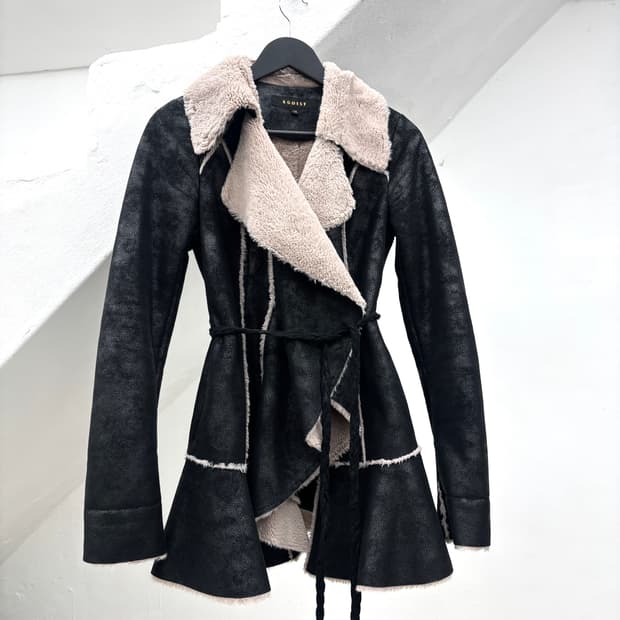 Egoist drape wax coated jacket 