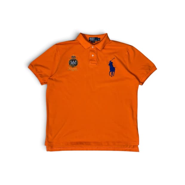 폴로 랄프로렌 빅포니 빅로고 카라티 반팔 오렌지 XL