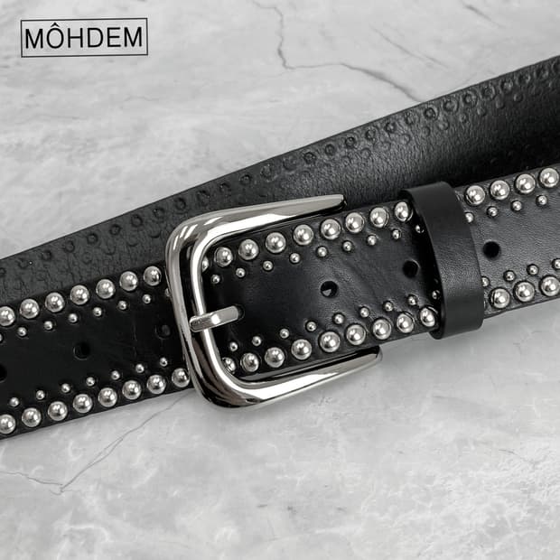 [Unisex]나노 스터드 웨스턴 찡 벨트