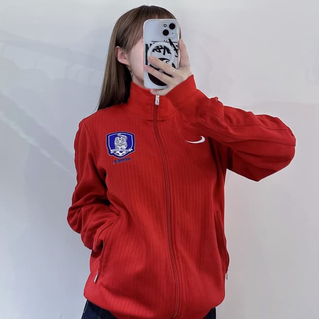 나이키 코리아 레드 트랙탑