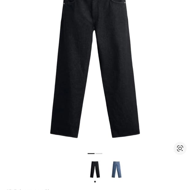 자라x스튜디오니콜슨 진 위드아웃 사이드 심 블랙 데님 44(34)