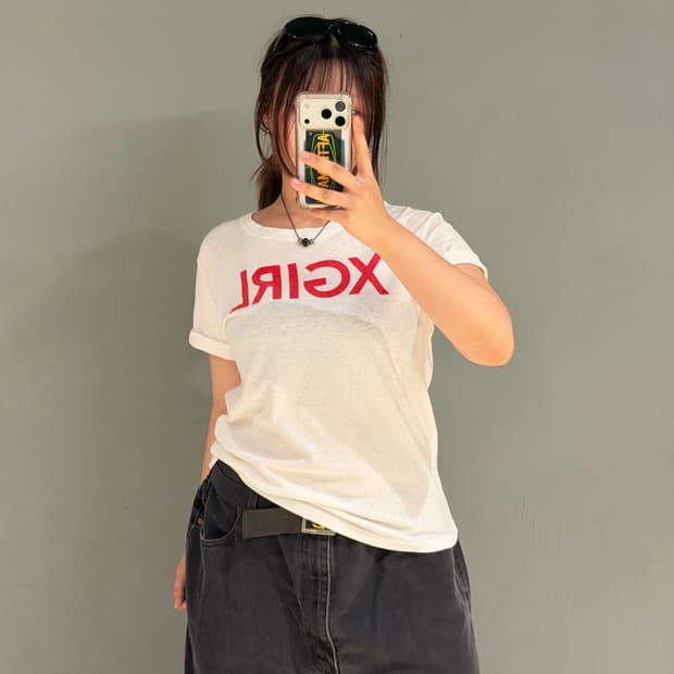 X-girl logo & back printing tee