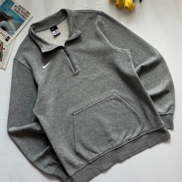 Nike 나이키 그레이 하프 집업 맨투맨 