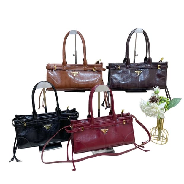 프라다 보니 가죽 핸드백 미디움