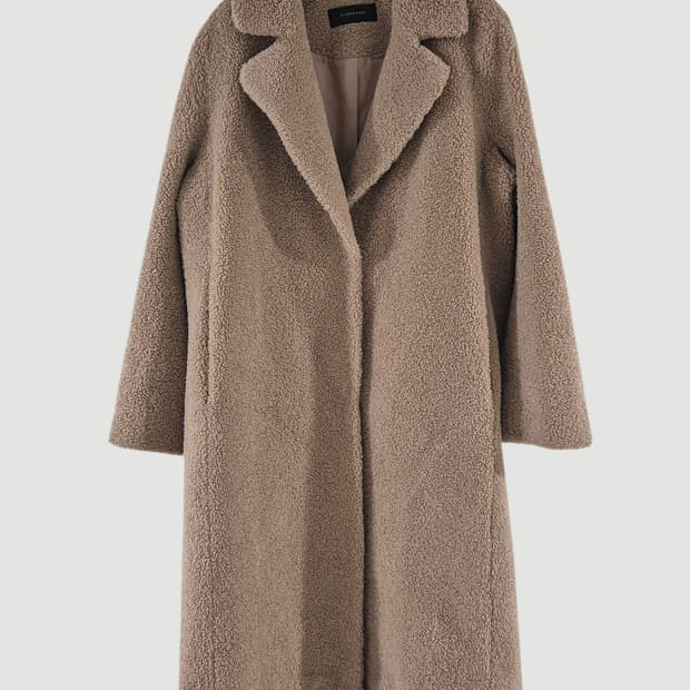 지오다노 여자 뽀글이 롱코트