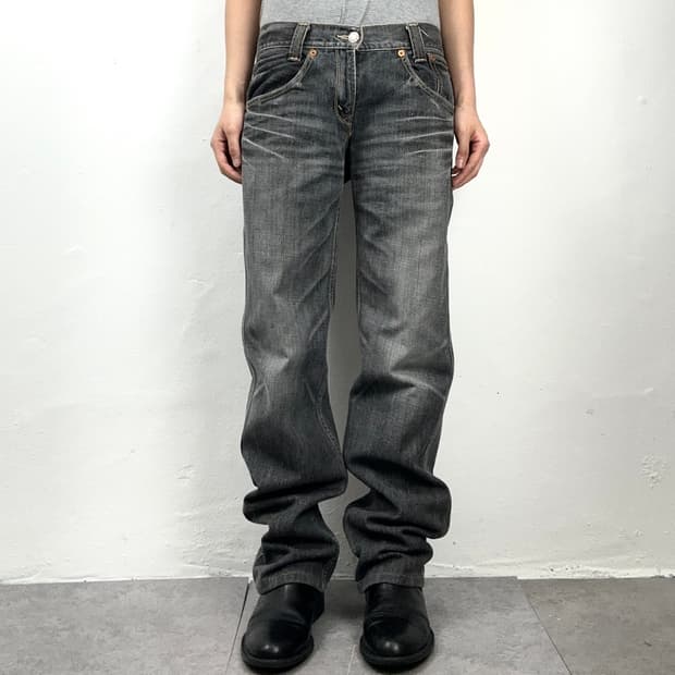 Levi’s 2000s 702 Gray Wash Denim Pants
