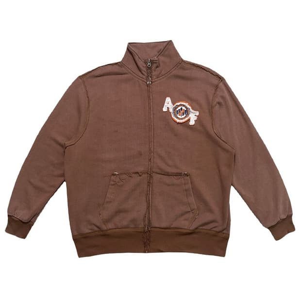 아베크롬비 앤 피치 빈티지 스타일 로고 집업 브라운 XL