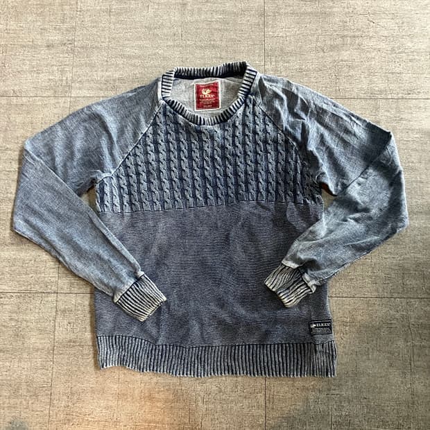 일본빈티지 Elkex 올드스쿨스트릿 데님니트스웨터