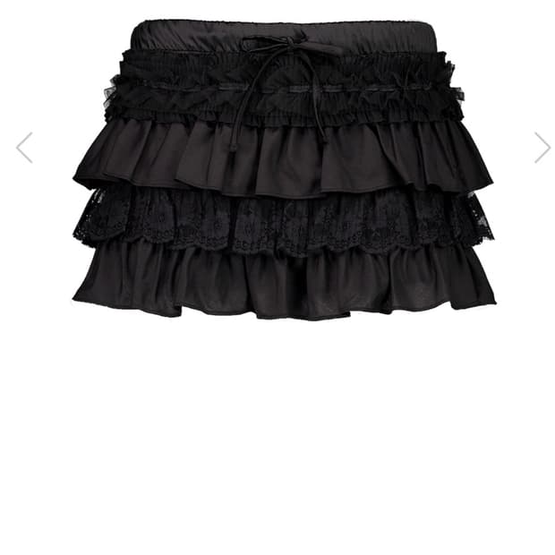 TUTU MIX SKIRT PANTS/BLACK