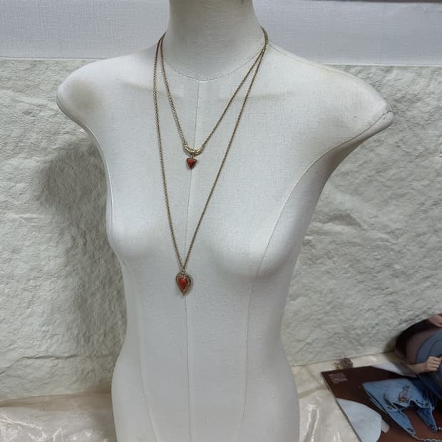 빈티지 래드 오리엔탈 메탈 레이어드 목걸이