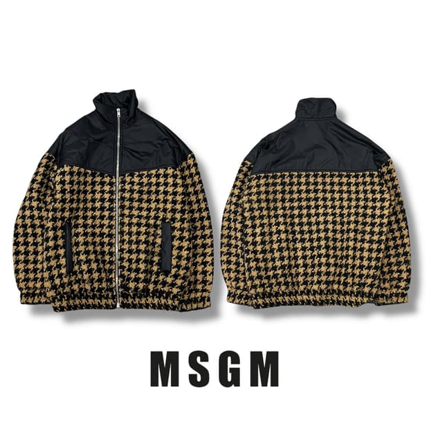 MSGM 하운드투스 체크점퍼 s08330