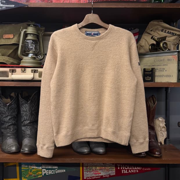 폴로 스포츠 by 랄프로렌 사이드 와펜 패치 솔리드 울 니트 N303